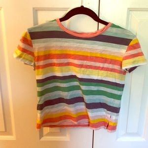 Rainbow colored t - shirt, gap kids